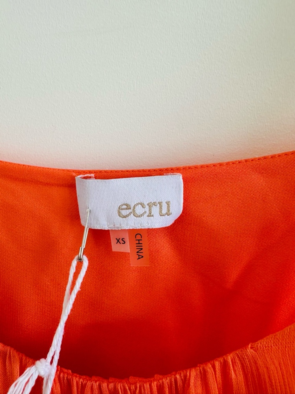 NEVER WEAR ECRU Vibrant Orange Spaghetti Strap Maxi Dress - Picture 3 of 4